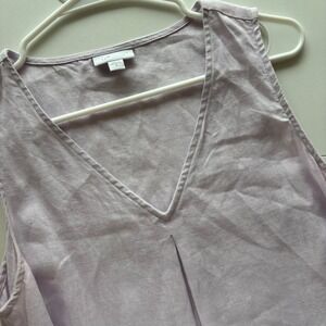 J.Jill Love Linen Shift Dress Womens Medium Lavender V-Neck Sleeveless 194871